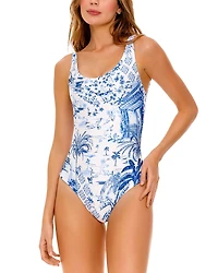 Agua Bendita Koraline Tales Printed One Piece Swimsuit