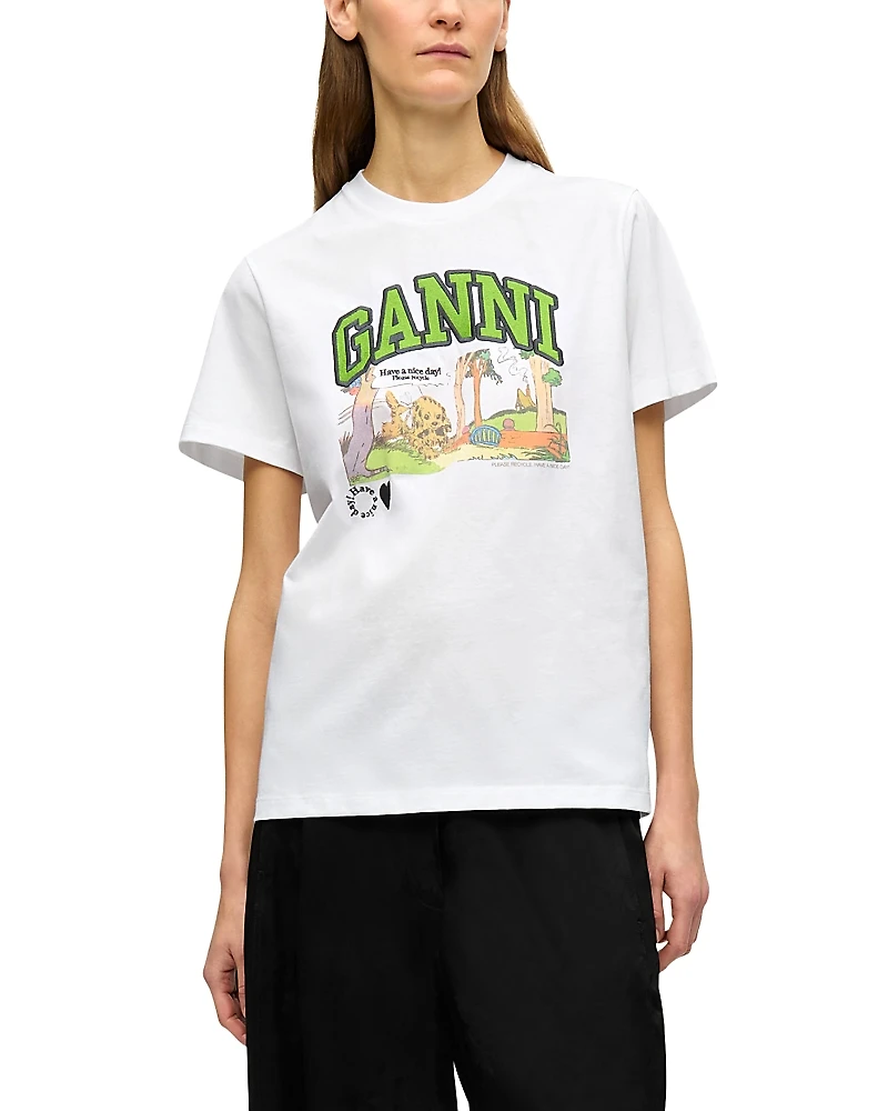 Ganni Logo Graphic Tee