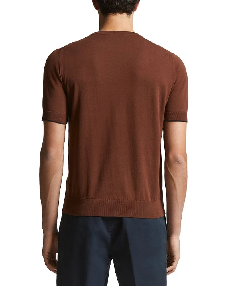Knit Ribbed Short Sleeve Tee