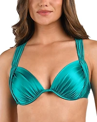 La Blanca Earth Goddess Draped Bikini Top