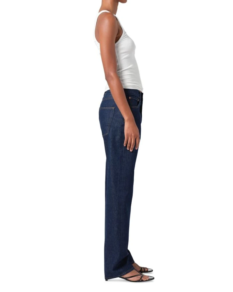 Kelly High Rise Straight Leg Jeans Rinse