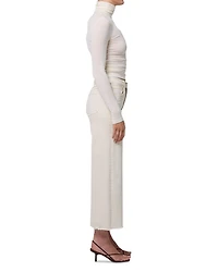 Lyra High Rise Crop Wide Leg Jeans Almondette