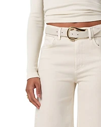 Lyra High Rise Crop Wide Leg Jeans Almondette