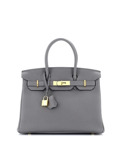 Birkin 30 Handbag Grey Togo with Gold Hardware