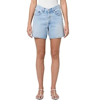 V Waist Mid Rise Denim Shorts Backbeat