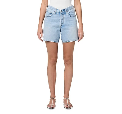 Agolde V Waist Mid Rise Denim Shorts