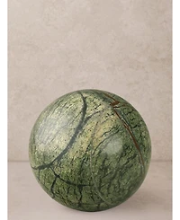 Forest Green Marble Sphere Object