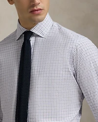 Cotton Classic Fit Long Sleeve Tattersall Poplin Shirt