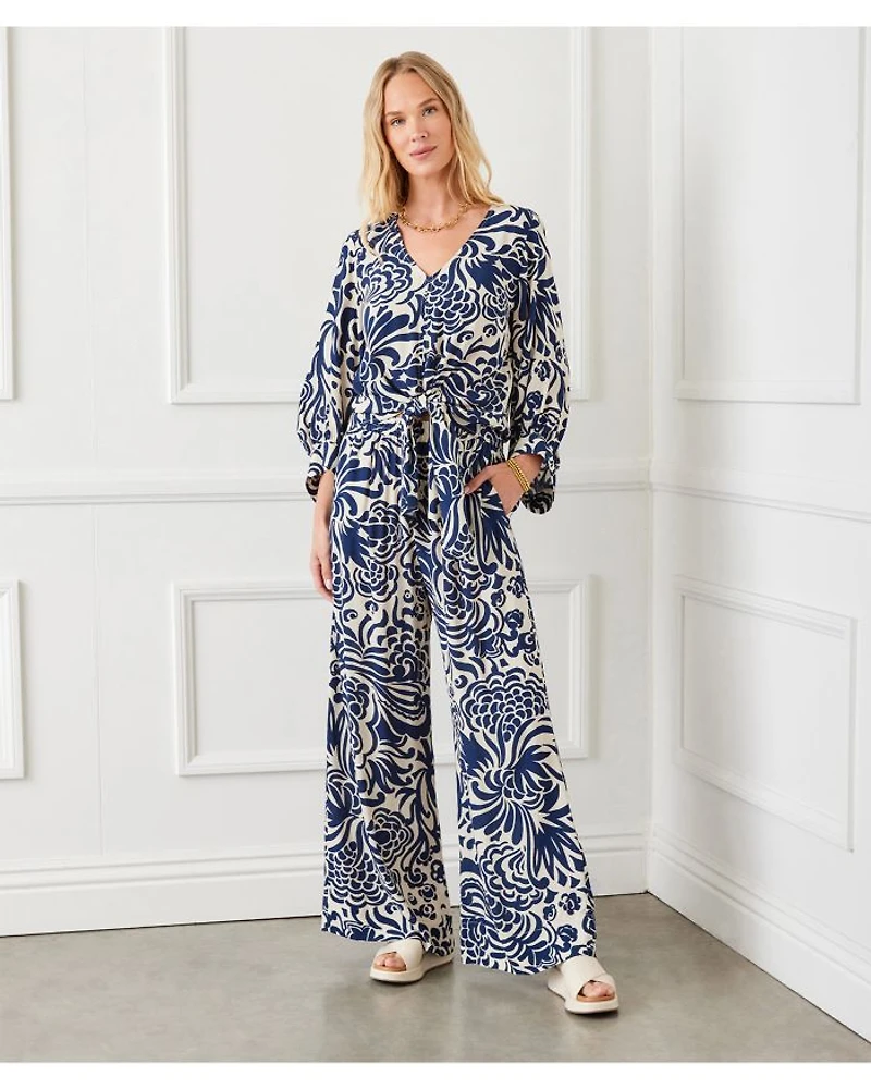 Wide Leg Printed Pants