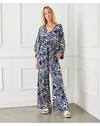 Wide Leg Printed Pants