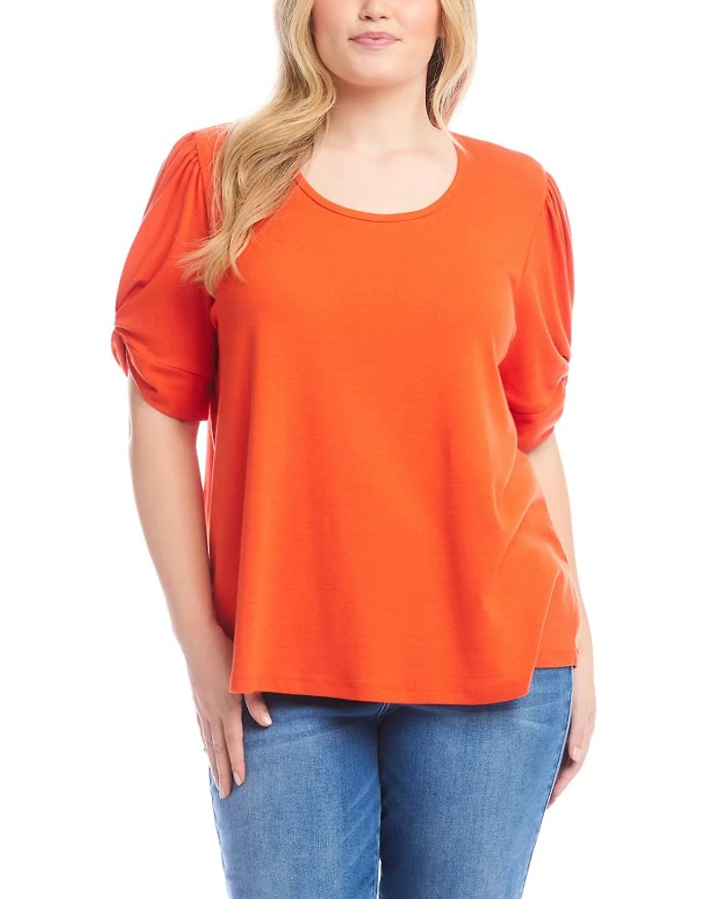 Plus Twist Sleeve Top