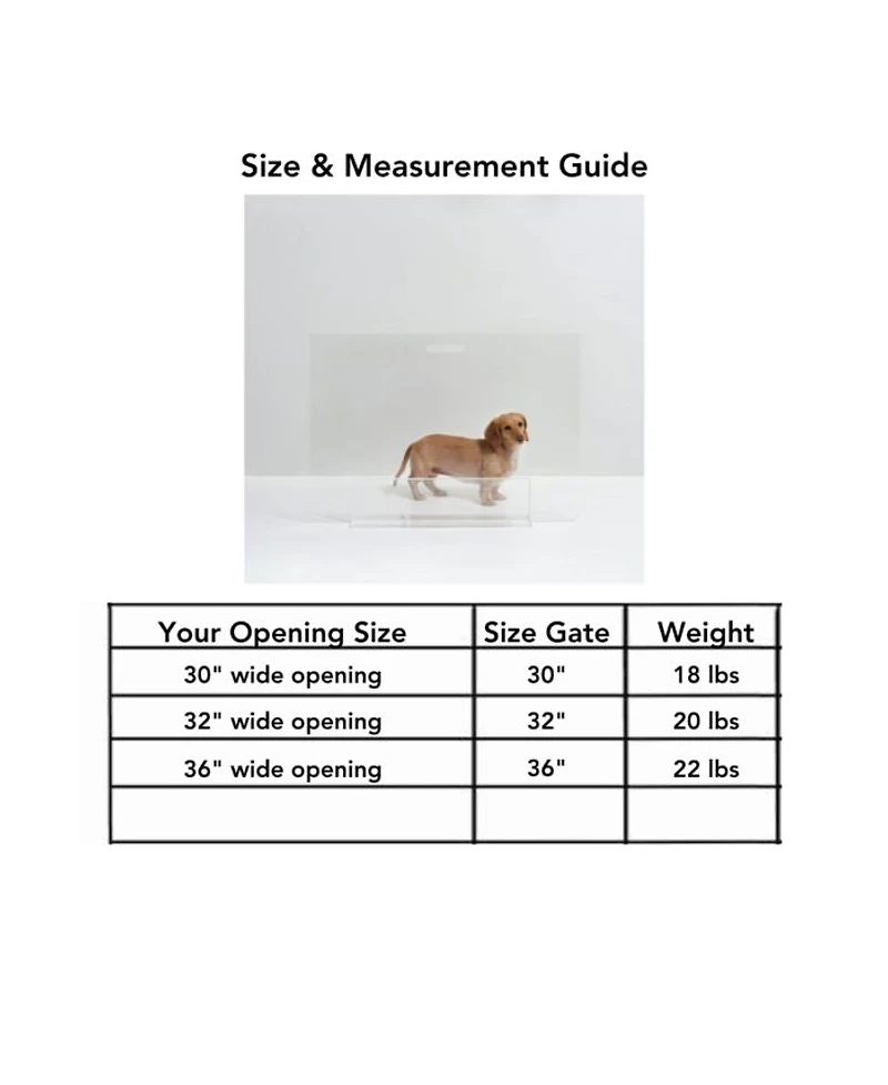 Low Clear Pet Gate Panel