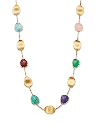 Marco Bicego 18K Yellow Gold Lunaria Color Multi Stone Collar Necklace, 17