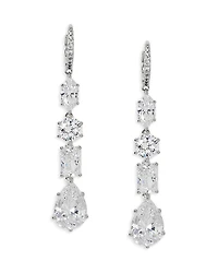 Nadri Cubic Zirconia Mixed Cut Leverback Drop Earrings