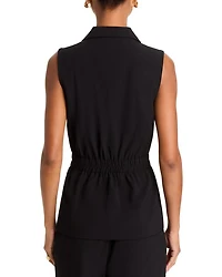 Back Elastic Button Down Vest - Exclusive