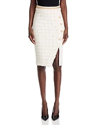 Arcadia Windowpane Tweed Skirt
