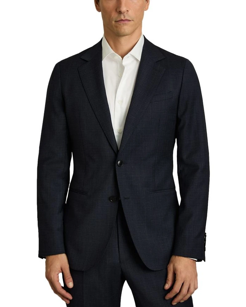 Slim Fit Hatch Textured Blazer
