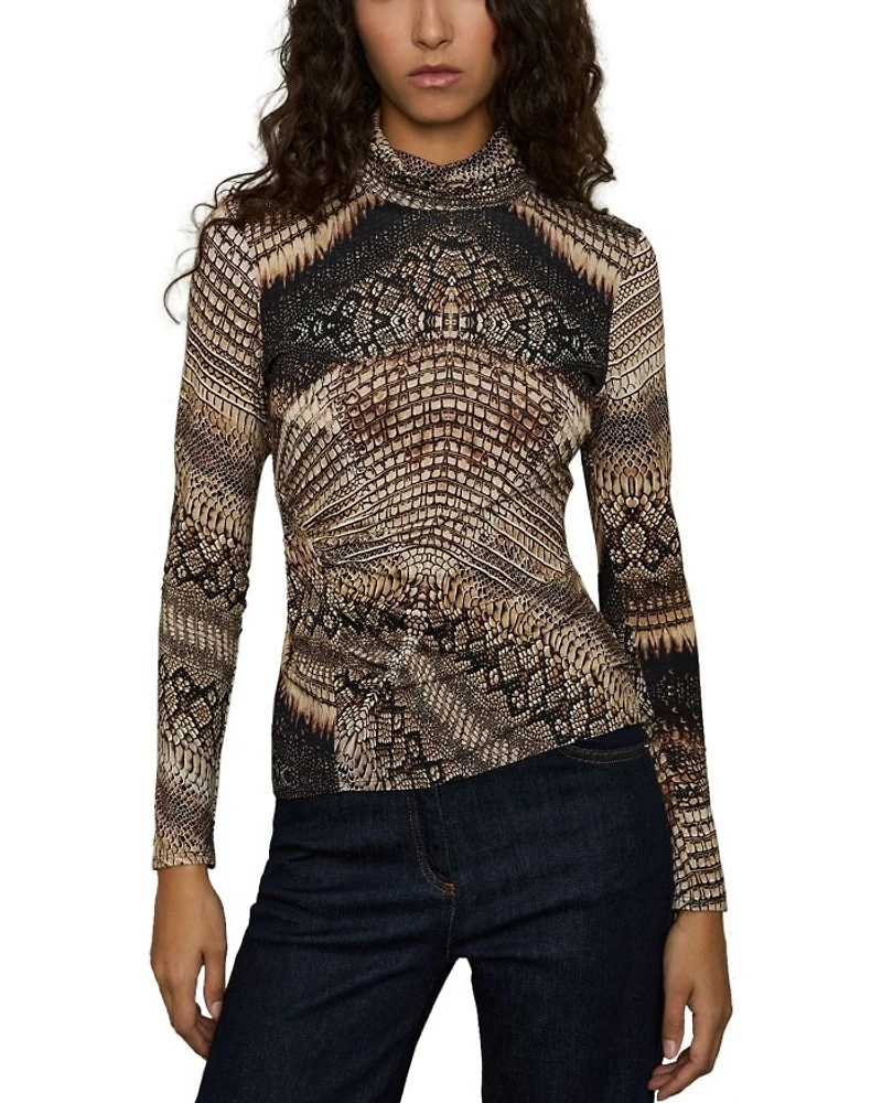 Naomi Snake Print Top
