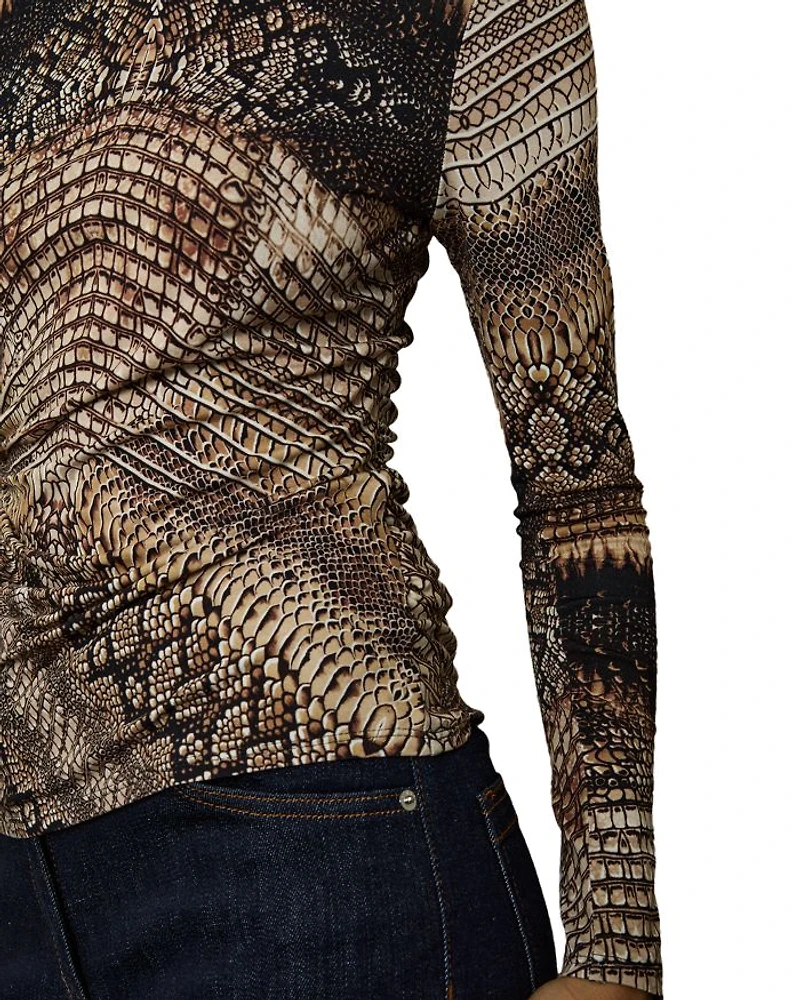 Naomi Snake Print Top