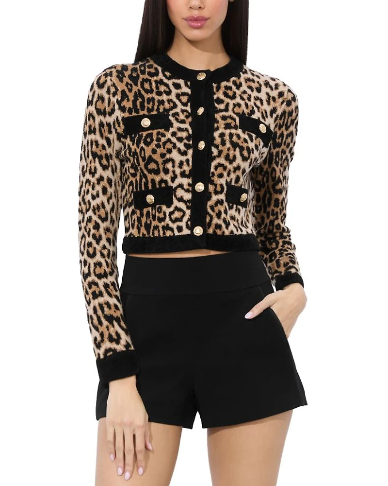 Claira Leopard Print Cardigan