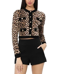 Claira Leopard Print Cardigan