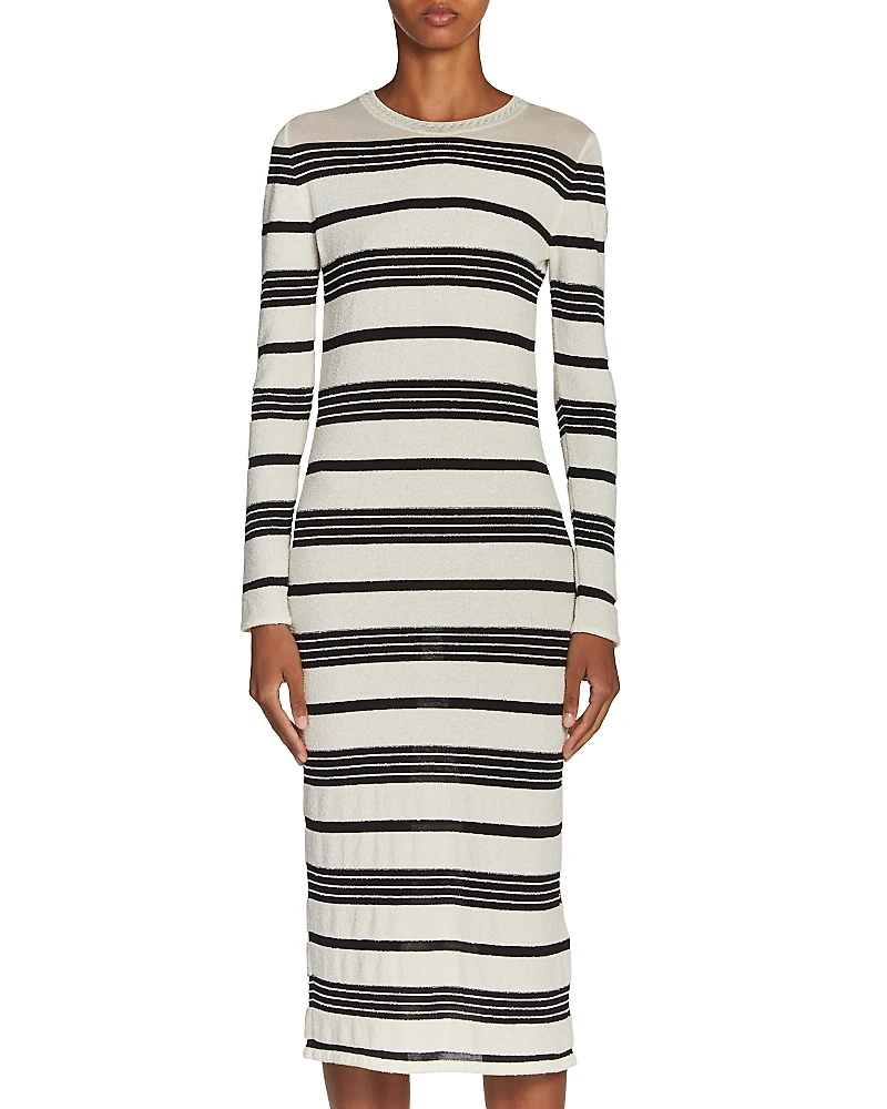 Moncler Striped Midi Dress