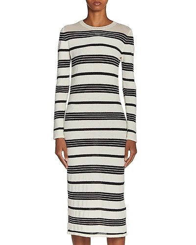 Moncler Striped Midi Dress