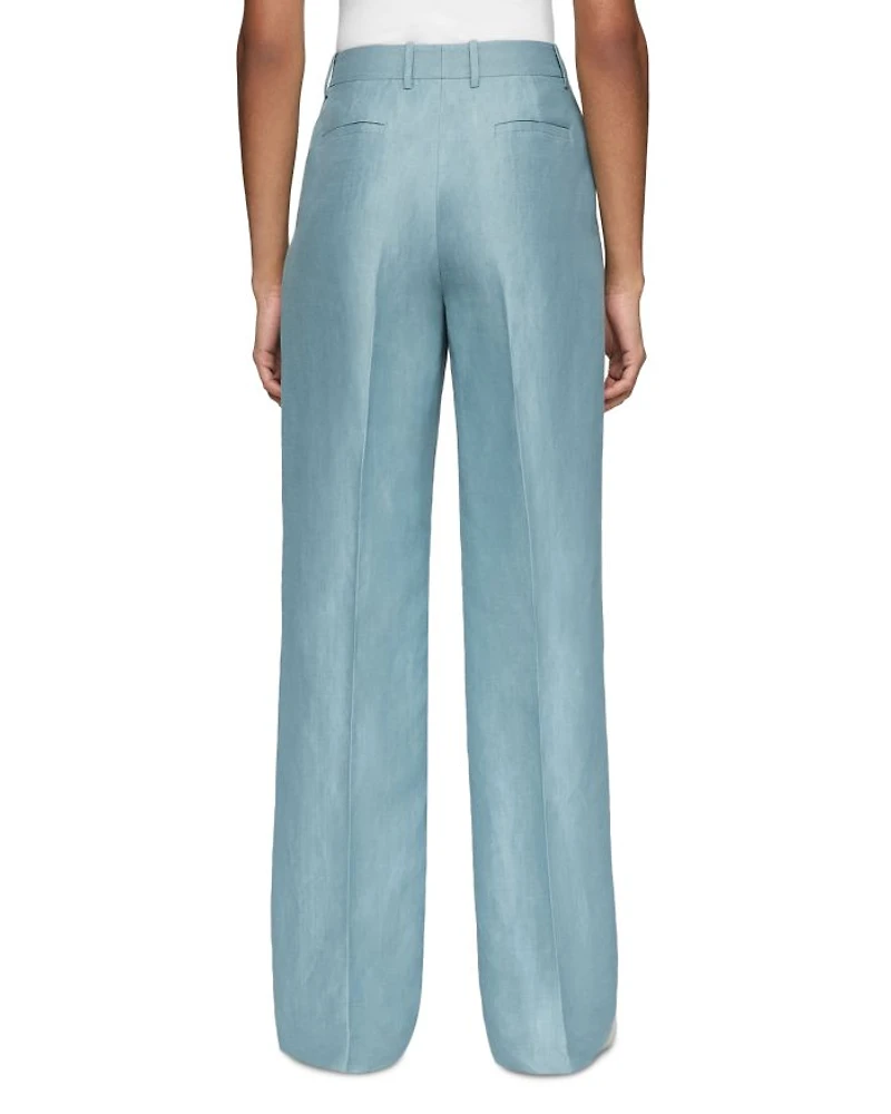 Gates Full Leg Linen Blend Pants