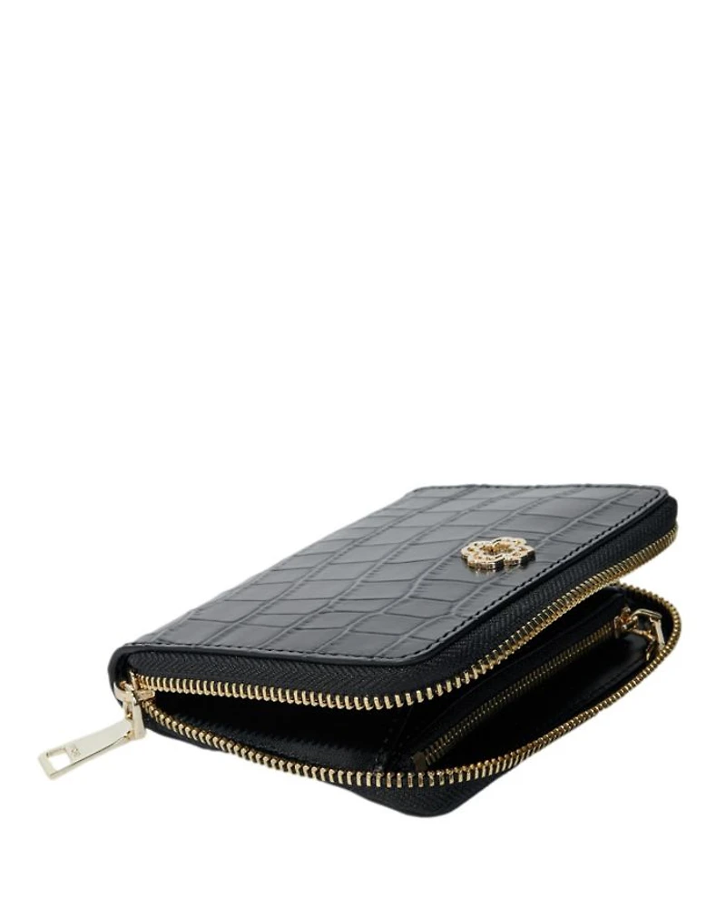 Croc Embossed Leather Wallet
