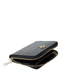 Croc Embossed Leather Wallet