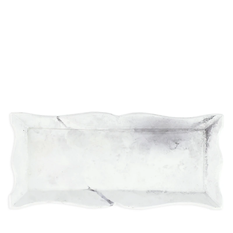 Vietri Florentine Wooden Accessories Marble Look Small Rectangular Tray