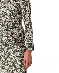 Cut Stems Ruched Side Dress
