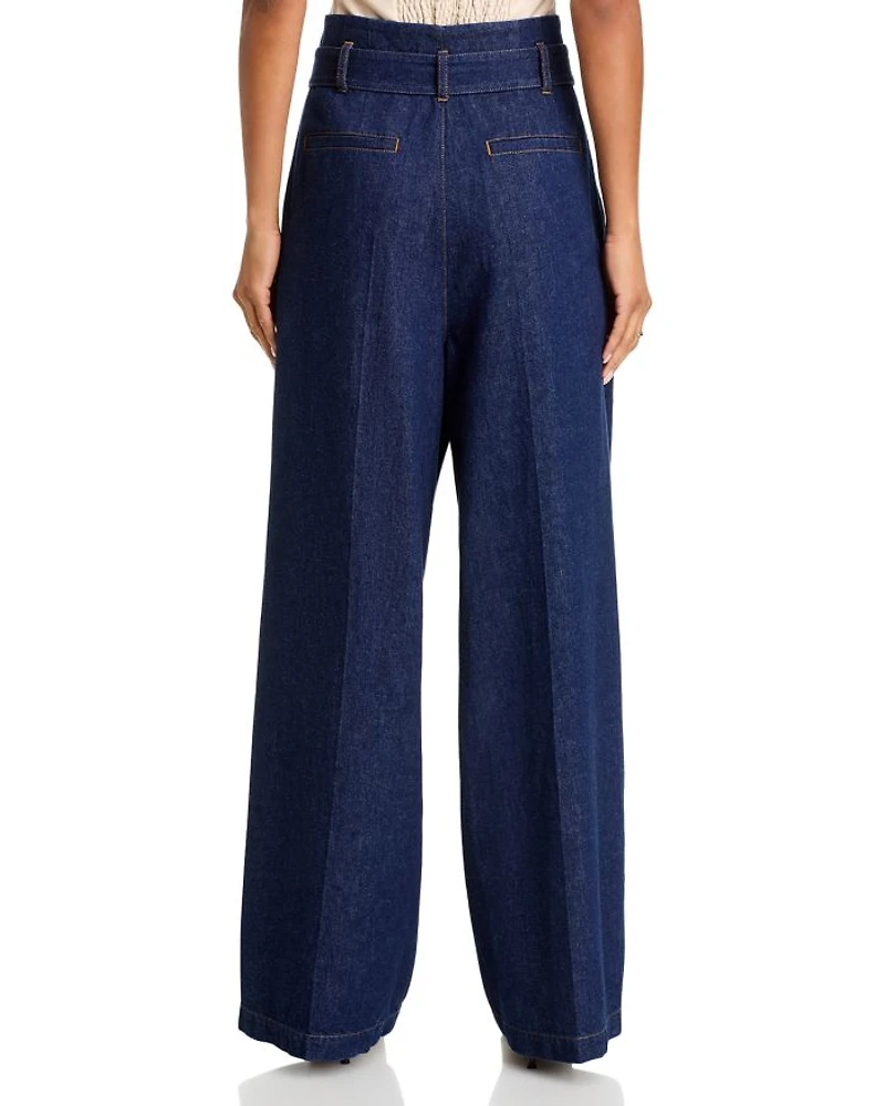 The Paper Bag High Rise Trouser Jeans Rinse
