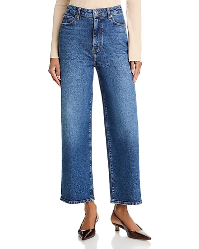 Frame The Wide High Rise Ankle Leg Jeans
