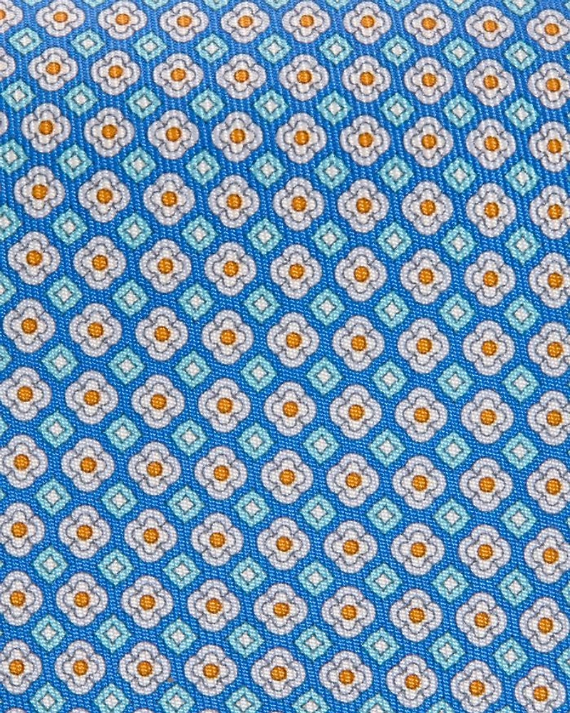 Silk Classic Floral Grid Tie