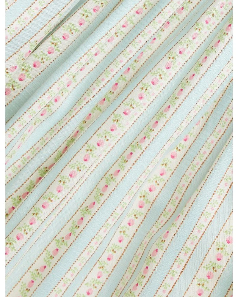 Girls' Floral Striped Dobby Dress & Bloomer - Baby