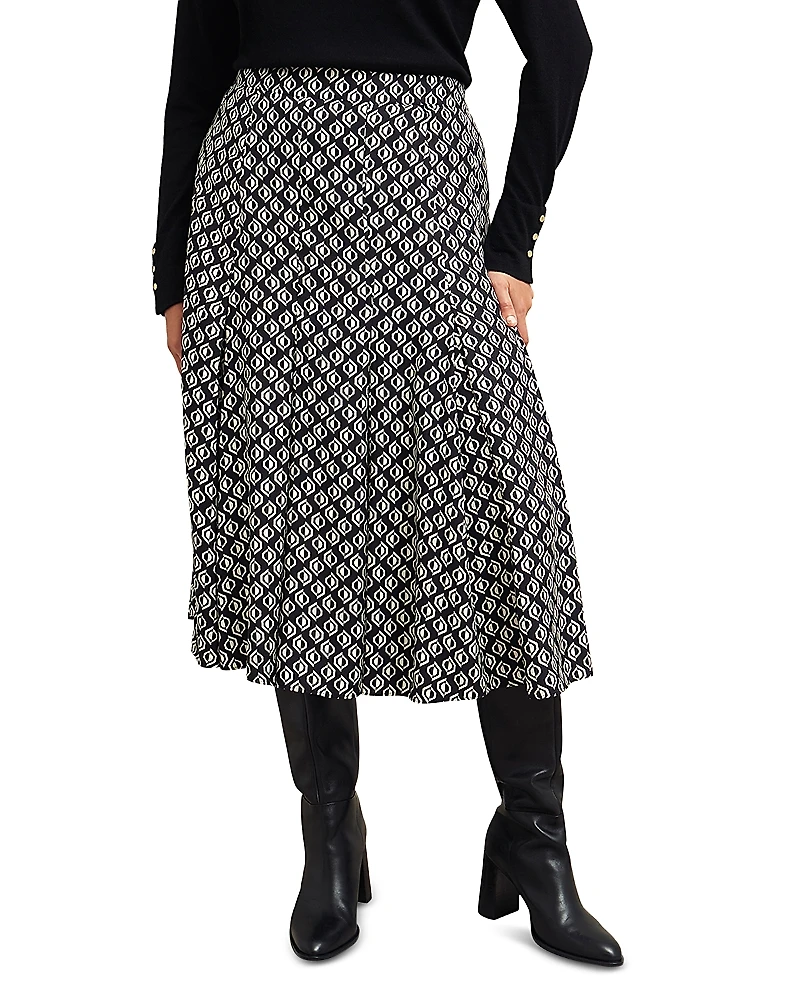 Hobbs London Roxanne Geometric Print Skirt