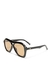 Le Specs Drizzle Geometric Sunglasses, 56mm