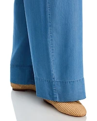 Chambray Wide Leg Pants