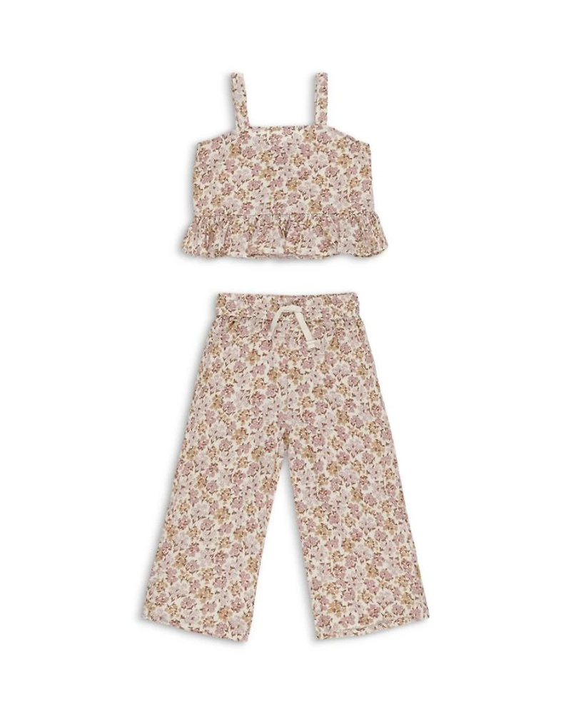 Girls' Karli Cropped Top & Pants Set - Little Kid