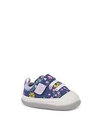 See Kai Run Girls' Stevie Mini Floral Denim Sneakers - Toddler, Little Kid
