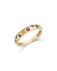 Bloomingdale's Fine Collection Rainbow Sapphire & Tsavorite Band