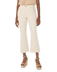 Gia Glider Crop Flare Jeans Cappuccino Stripe