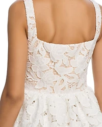 Lace Peplum Mini Dress