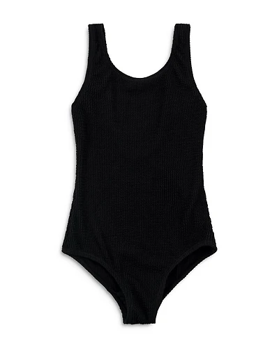 Girls' Crinkle One Piece Swimsuit - Big Kid