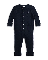 Boys' Cable Knit Cotton Cardigan & Pant Set - Baby
