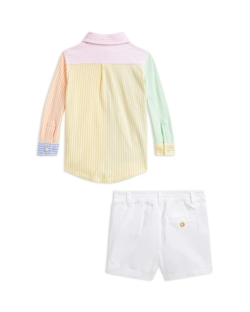 Boys' Cotton Fun Shirt & Chino Short Set - Baby