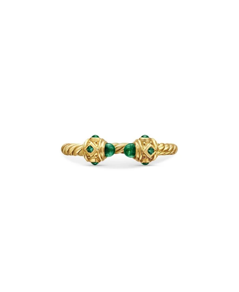 18K Yellow Gold Renaissance Emerald Ring