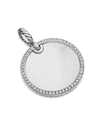Sterling Silver DY Elements® Disc Pendant with Mother-of-Pearl & Diamonds