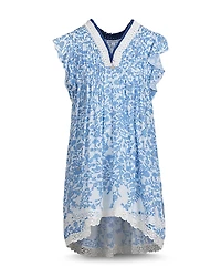 Poupette St. Barth Girls' Sasha Asymmetric Mini Dress - Little Kid